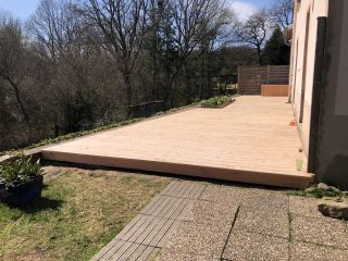 Terrasse douglas et chêne